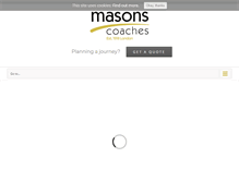 Tablet Screenshot of masonscoaches.co.uk